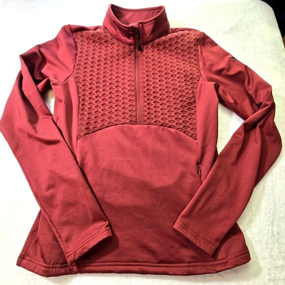 Baleaf Womens Quarter Zip Pullover Size S Burgundy  Running Jacket Zip Pockets - Picture 1 of 6